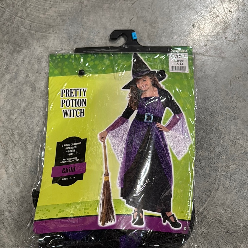 Pretty Potion Witch Kids Costume - Purple and Black